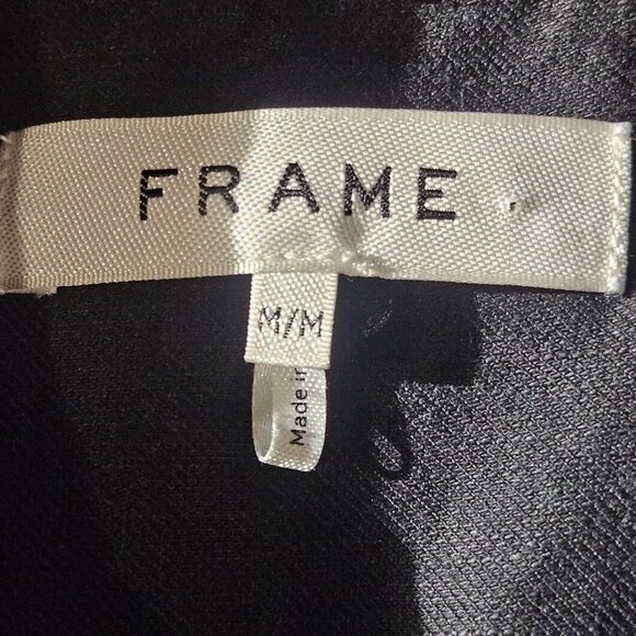 Frame Women’s Charcoal Button-Up Shirt Med Model Off-Duty Indie Minimalist - Picture 4 of 13